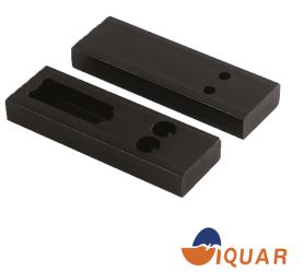 Brida Zamac para Tubo Aluminio Negro