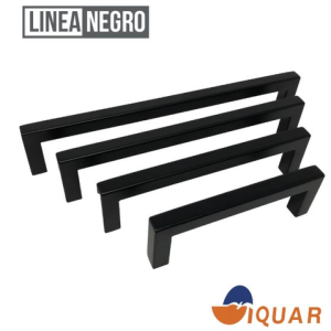 Jaladera Barra Hueca Negra C.C.96mm ø12mm